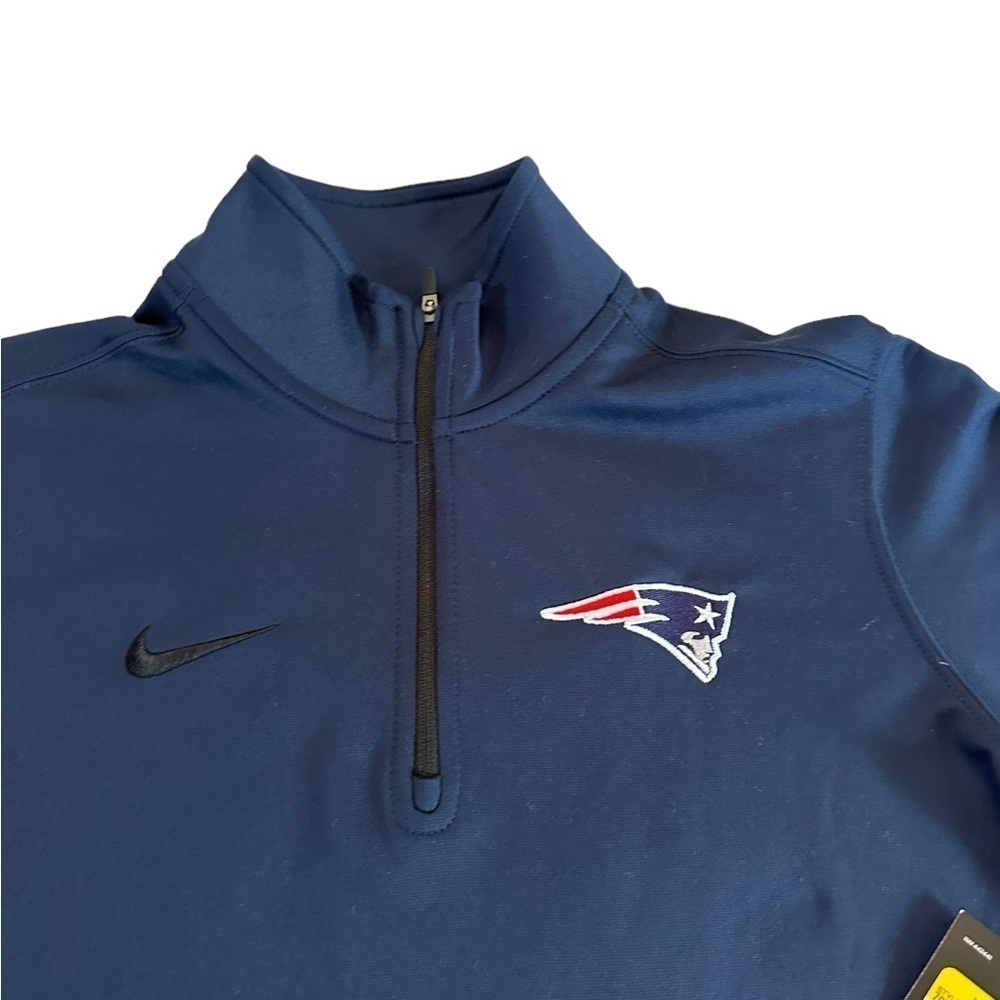 New England Patriots Nike Dri-Fit Half Zip Pullover Navy NFL Size Small NWT - Picture 6 of 17